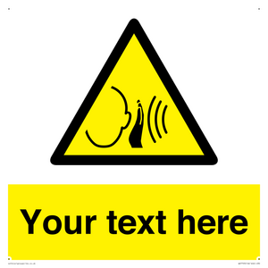 Custom warning sudden loud noise